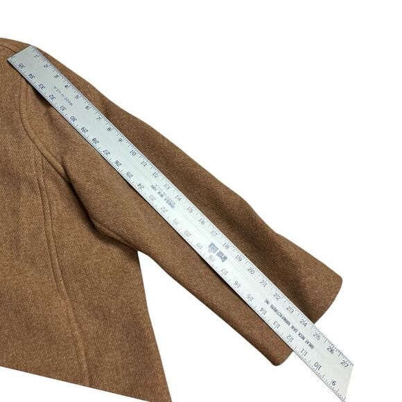 J Crew Coat 16 Brown Wool Blend Nello Gori Villa Italian Stadium‎ Cloth Camel - Picture 10 of 14